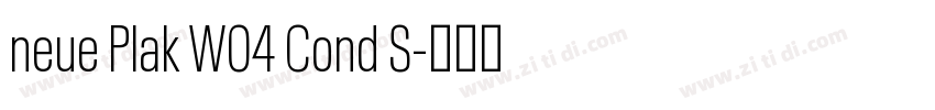 neue Plak W04 Cond S字体转换